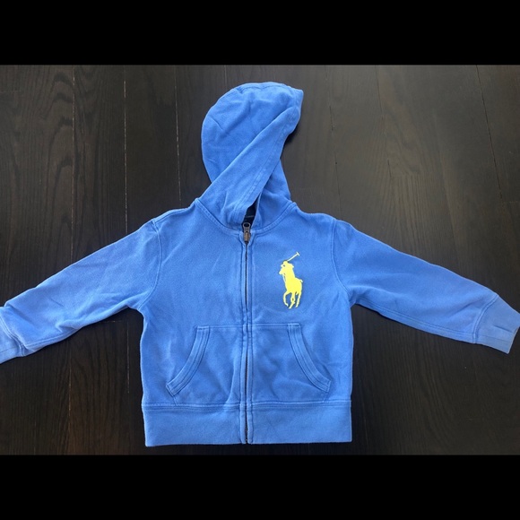 Ralph Lauren Shirts & Tops Ralph Lauren Big Pony Zip Up Hoodie 2t